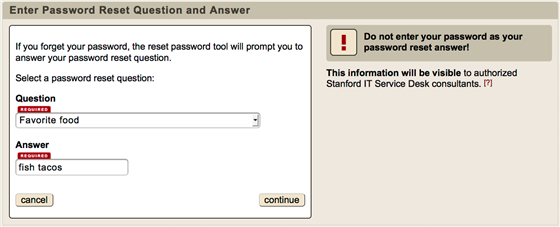 password question