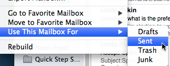 Mailbox menu