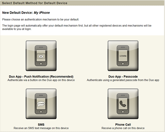 select a default method for your smartphone