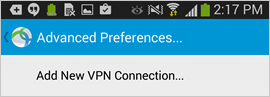 tap Add New VPN Connection
