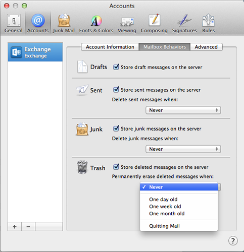 Reset mac mail app