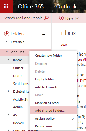 add a shared folder