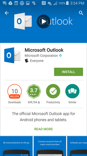 Это сообщение не имеет содержимого outlook android