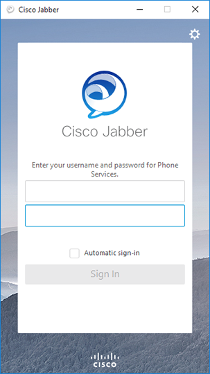 sign in to Jabber