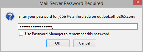 enter your SUNet ID password