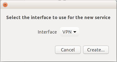 select VPN interface type to use for service