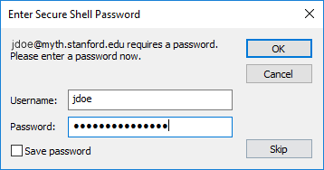 enter your SUNet ID password