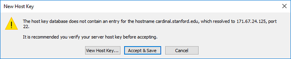 accept new host key