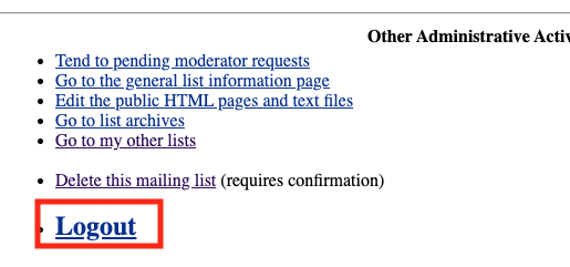 How to Delete a Mailman Mailing List | University IT