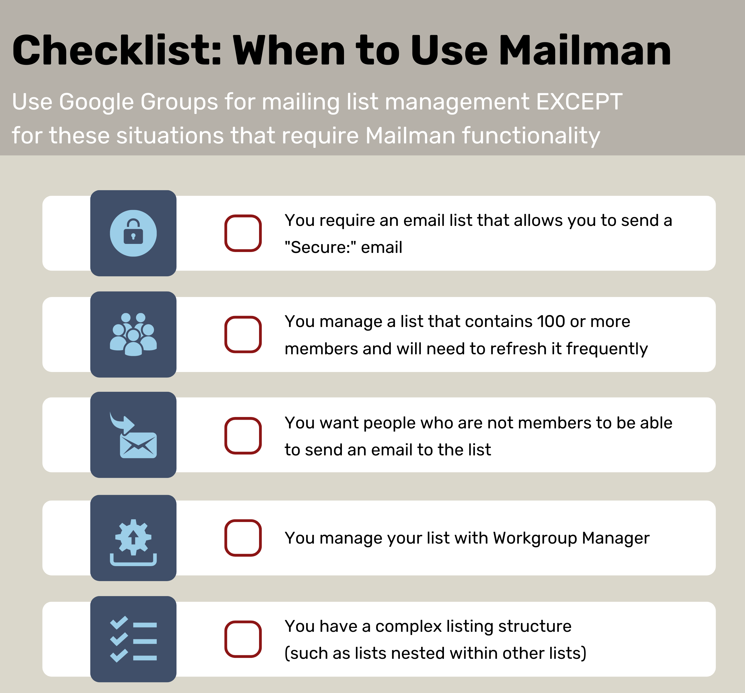 Email List Management: Cross Checking