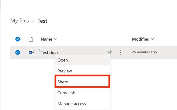 Share A File In OneDrive Publicly University IT