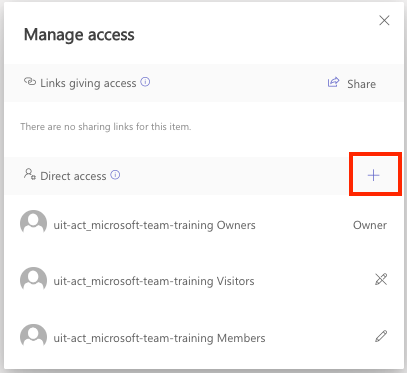 Granting Access to and Sharing Files in Teams | University IT