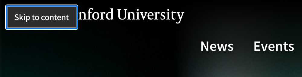 Skip Nav link from the Stanford University homepage.