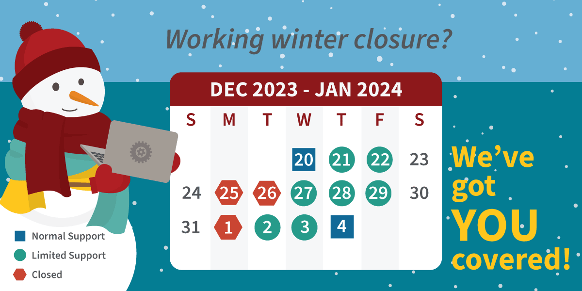 University IT Support Coverage for Winter Closure 2023/24 | University IT