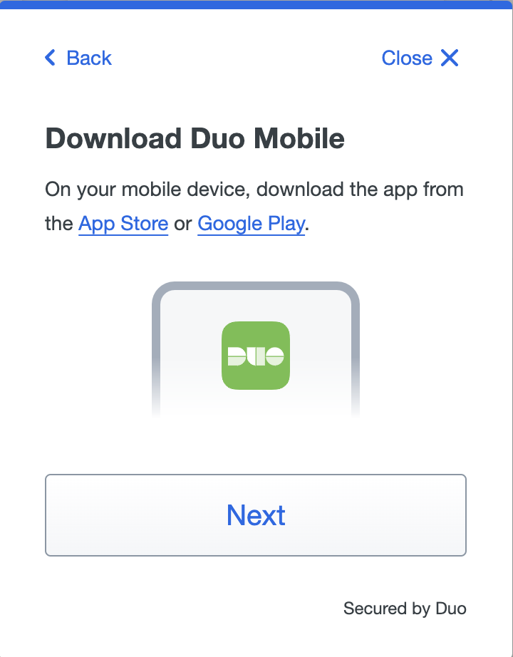 Image of download Duo Mobile screen