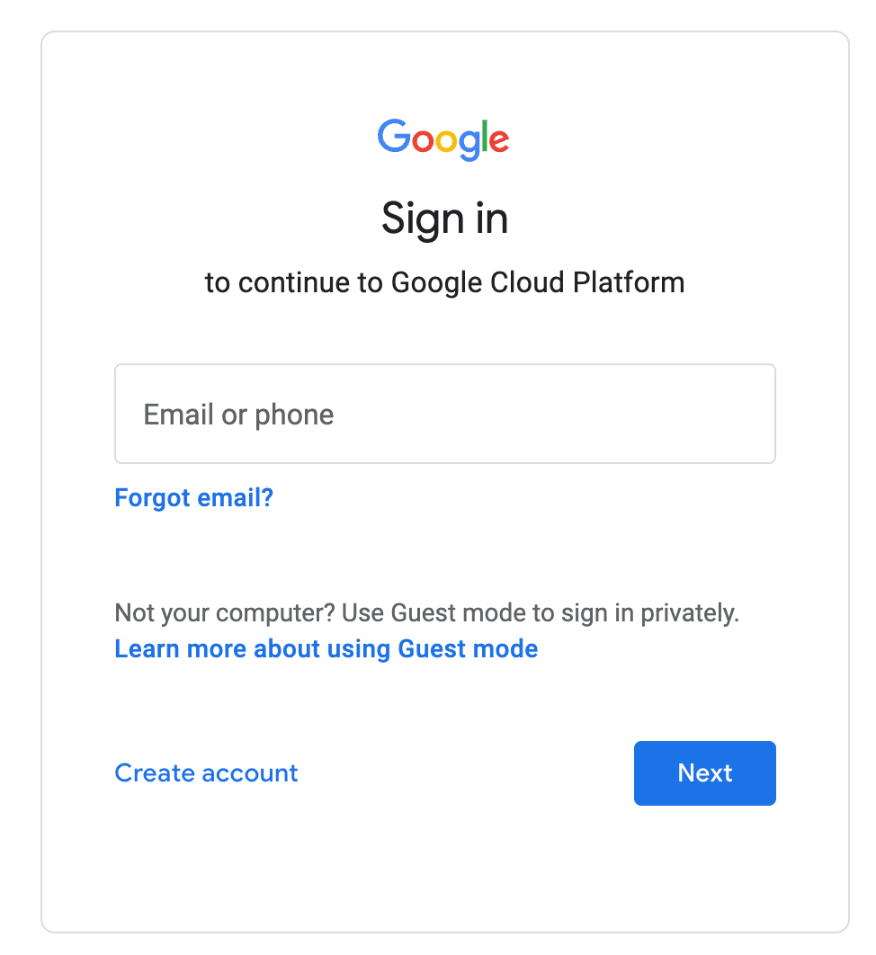 sign in with google screenshot