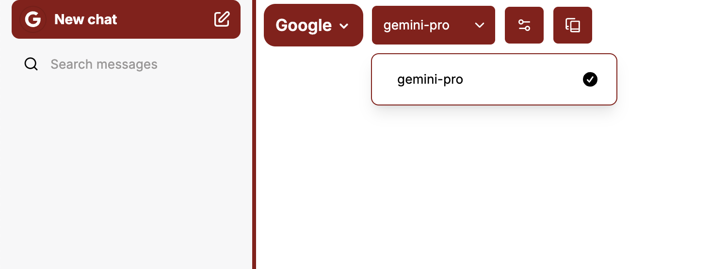 Google Gemini options