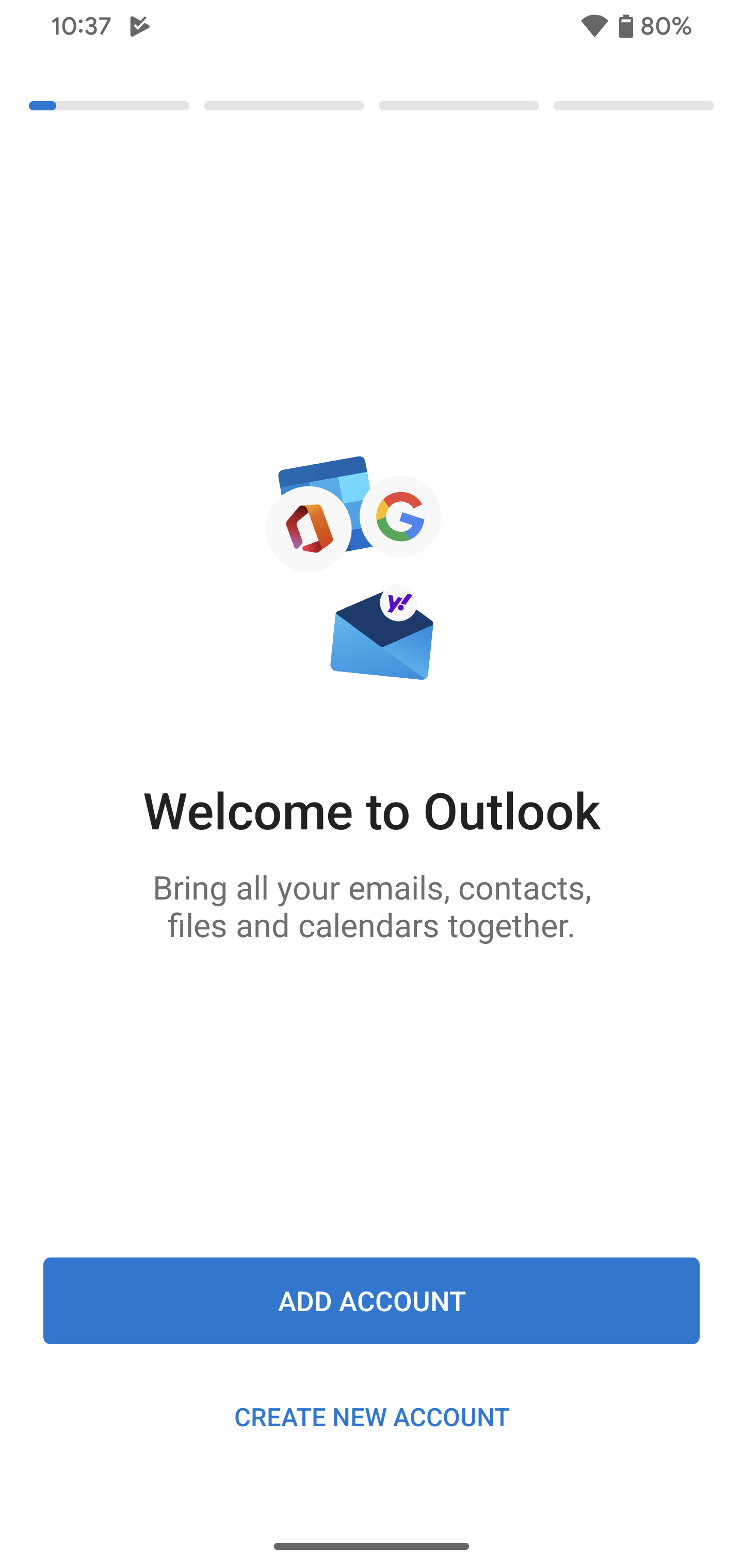 Start setting up your Office 365 email for Outlook 