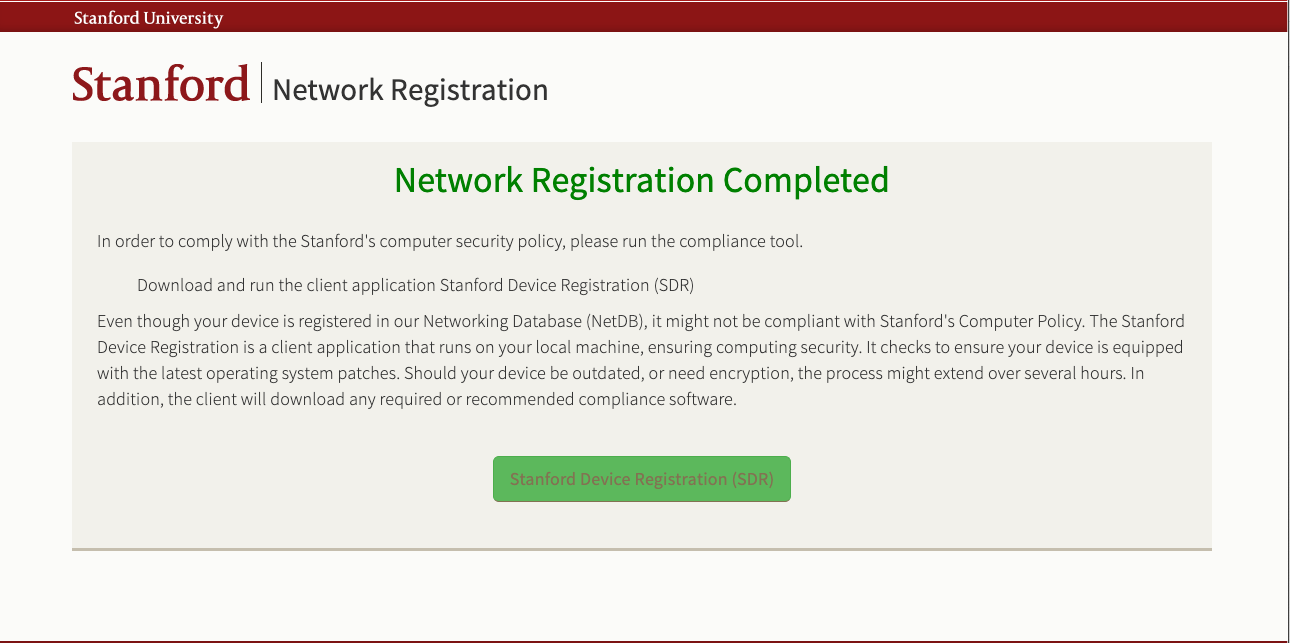 Network Registration Complete