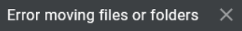 error moving files