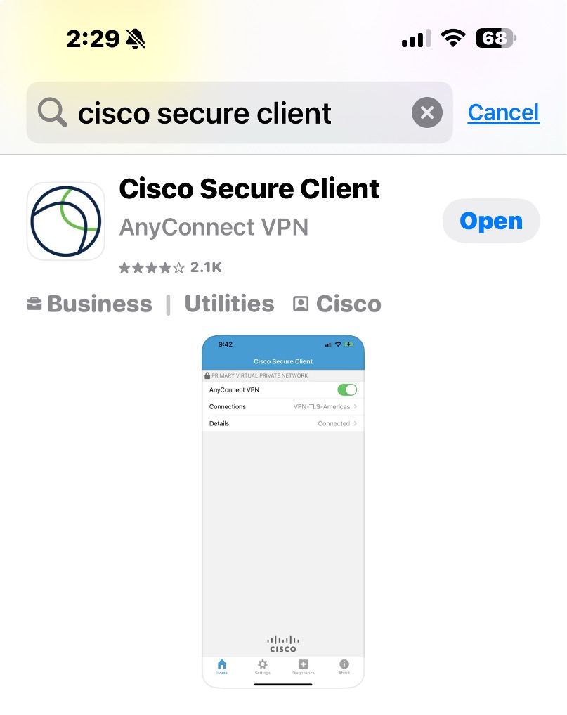 Shows Cisco application