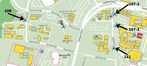 EAP sites are listed on the map for UIT evacuations