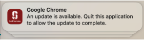 Self Service patching notification example of "stacked" notifications. Displaying that only the text in the first notification prompt is visible.