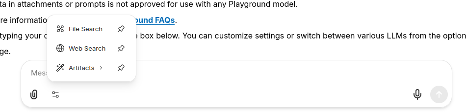 Finding Artifacts in the Prompt Toolbar.