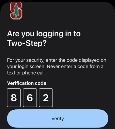 verified code