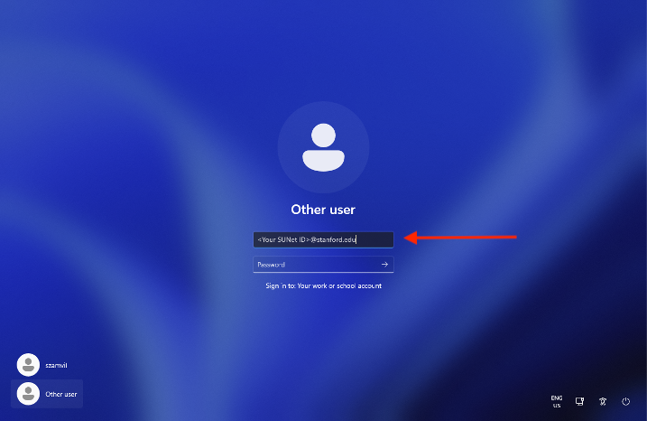enter your Stanford email