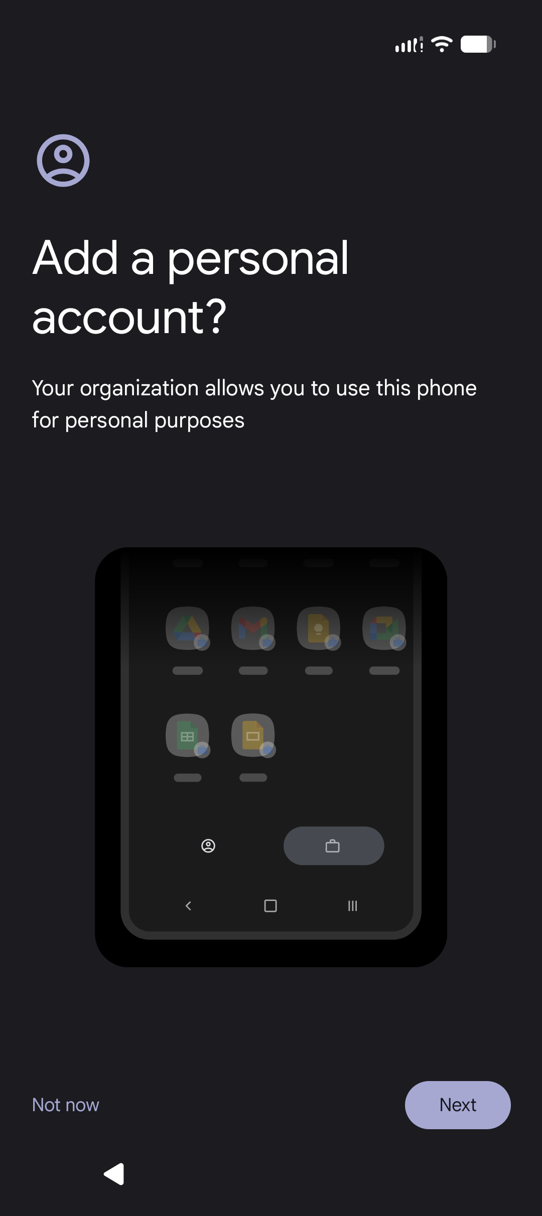Add personal account