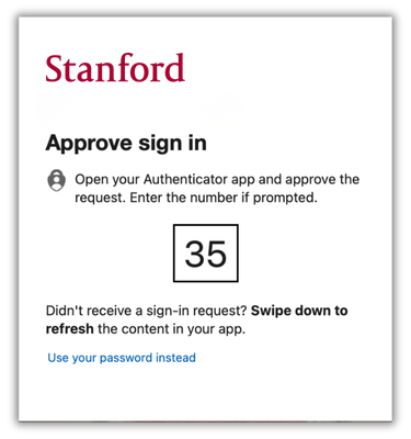 authenticator approval screen