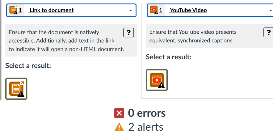 The IAG Tool displaying alerts for documents and videos.