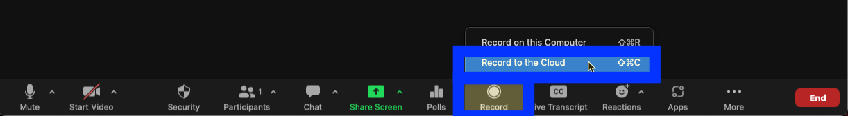 Zoom settings webpage with create audio transcript and viewers can see the transcript highlighted.