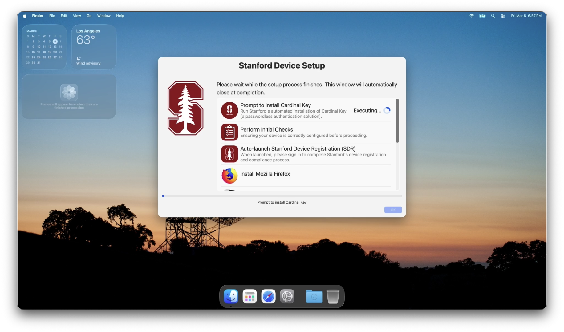 SDS prompting Cardinal Key setup
