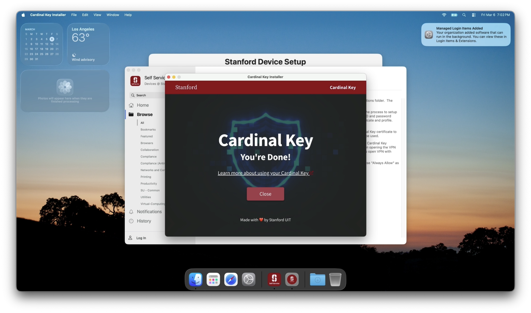 Cardinal Key installation done