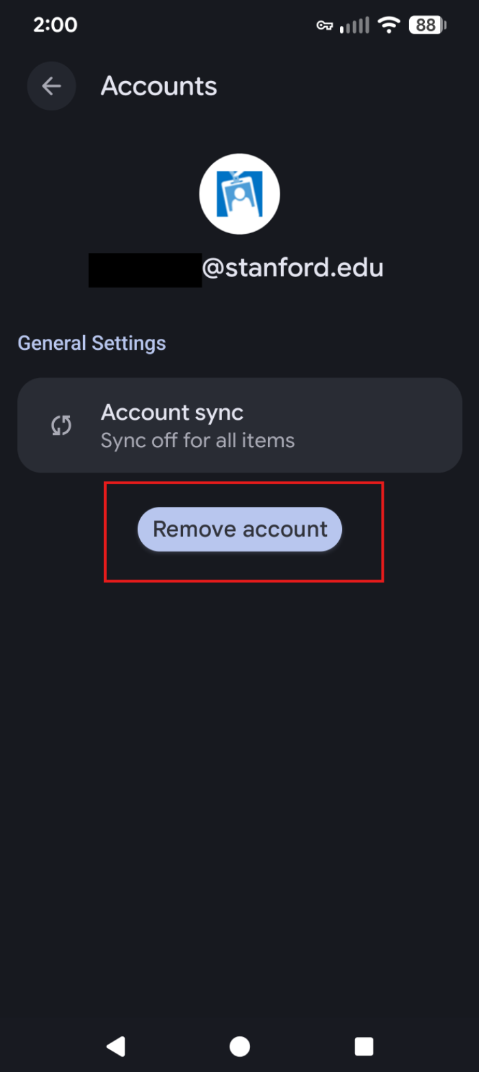 Remove account
