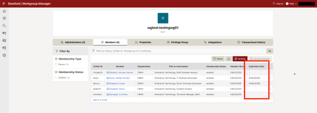 expiration date column