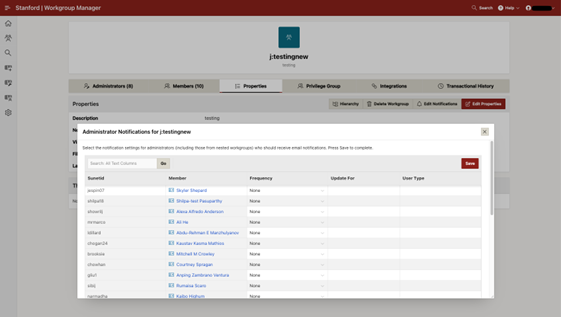 properties tab-admin notifications