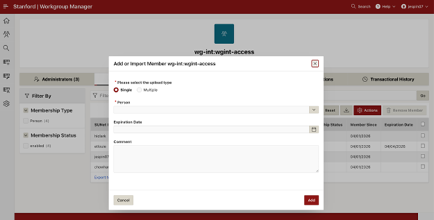 transactional history tab