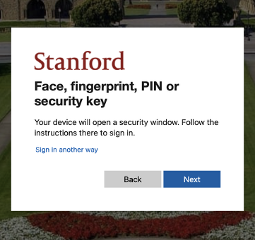 log in with passkey