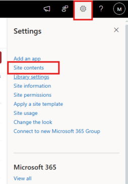 site content