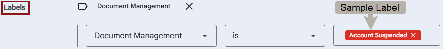 search by label