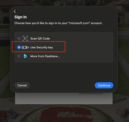 Use security key
