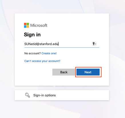 enter Stanford email