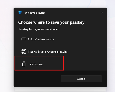 select security key