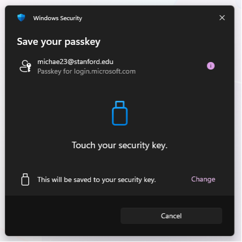 touch your security key