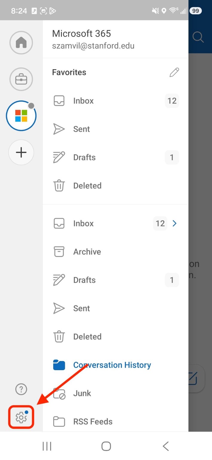 open settings
