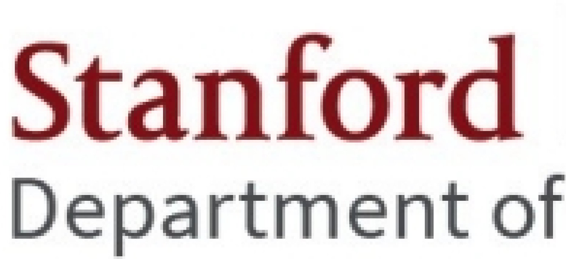 Zoom in of the Stanford logo showing pixelated lines