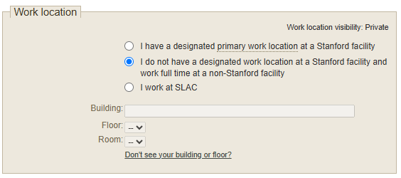 SYou work location screenshot